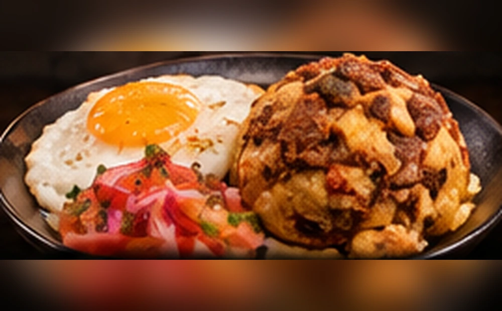 Bolón de chicharrón de presentación, como en la vista previa de la web