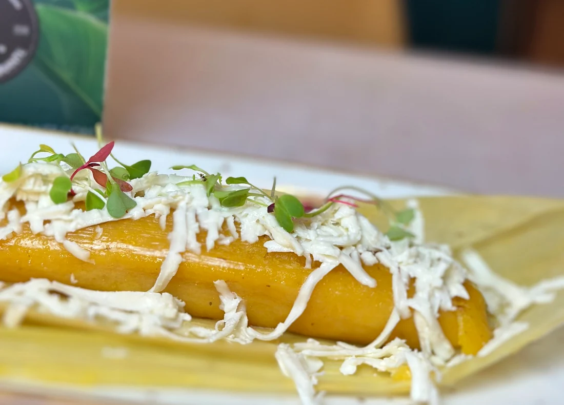 Humita con queso de Marella, fotografía real proporcionada por el restaurante